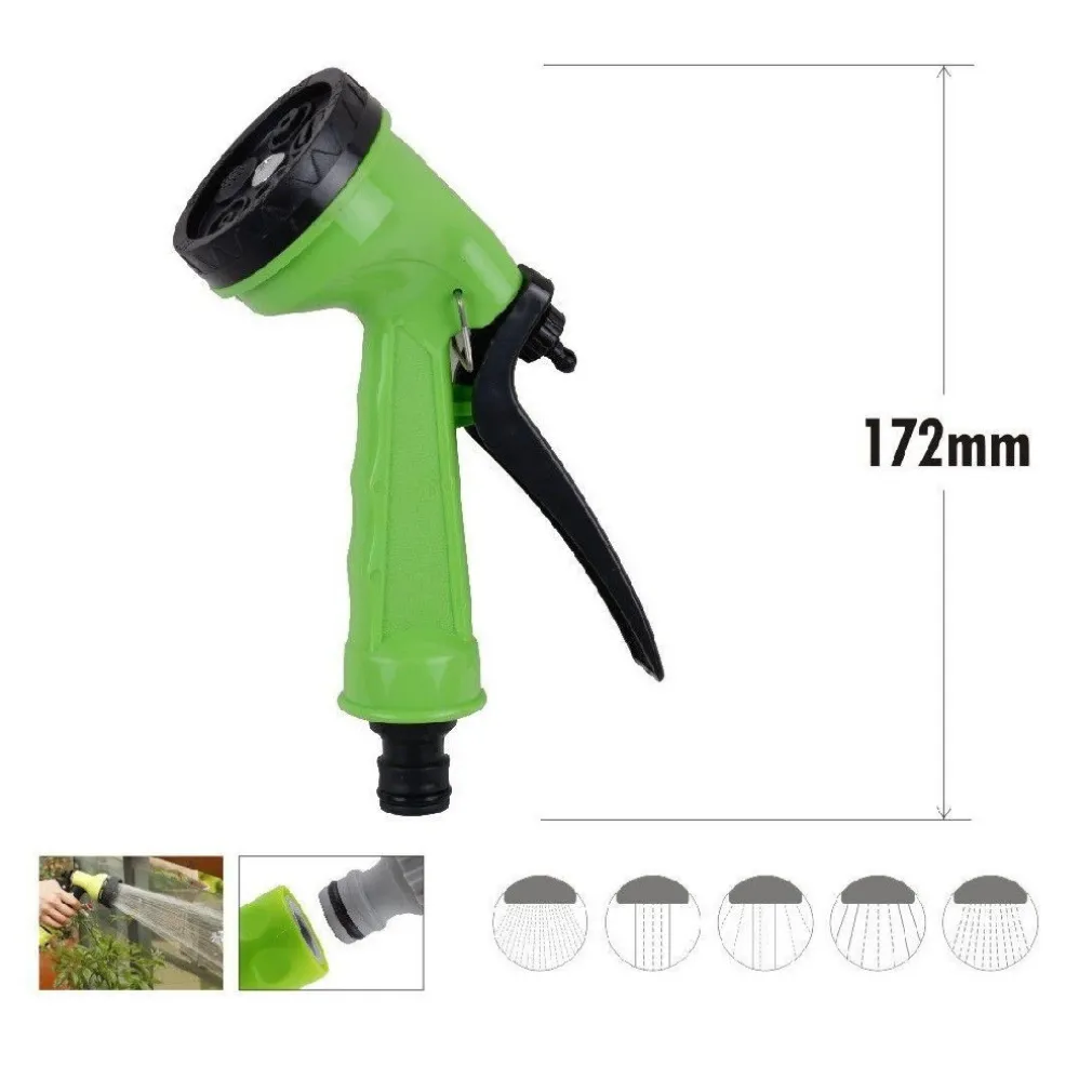 PISTOLA DI SPRUZZO 5 FUNZIONI PER IRRIGAZIONE GIARDINO IN PLASTICA 172MM 90012