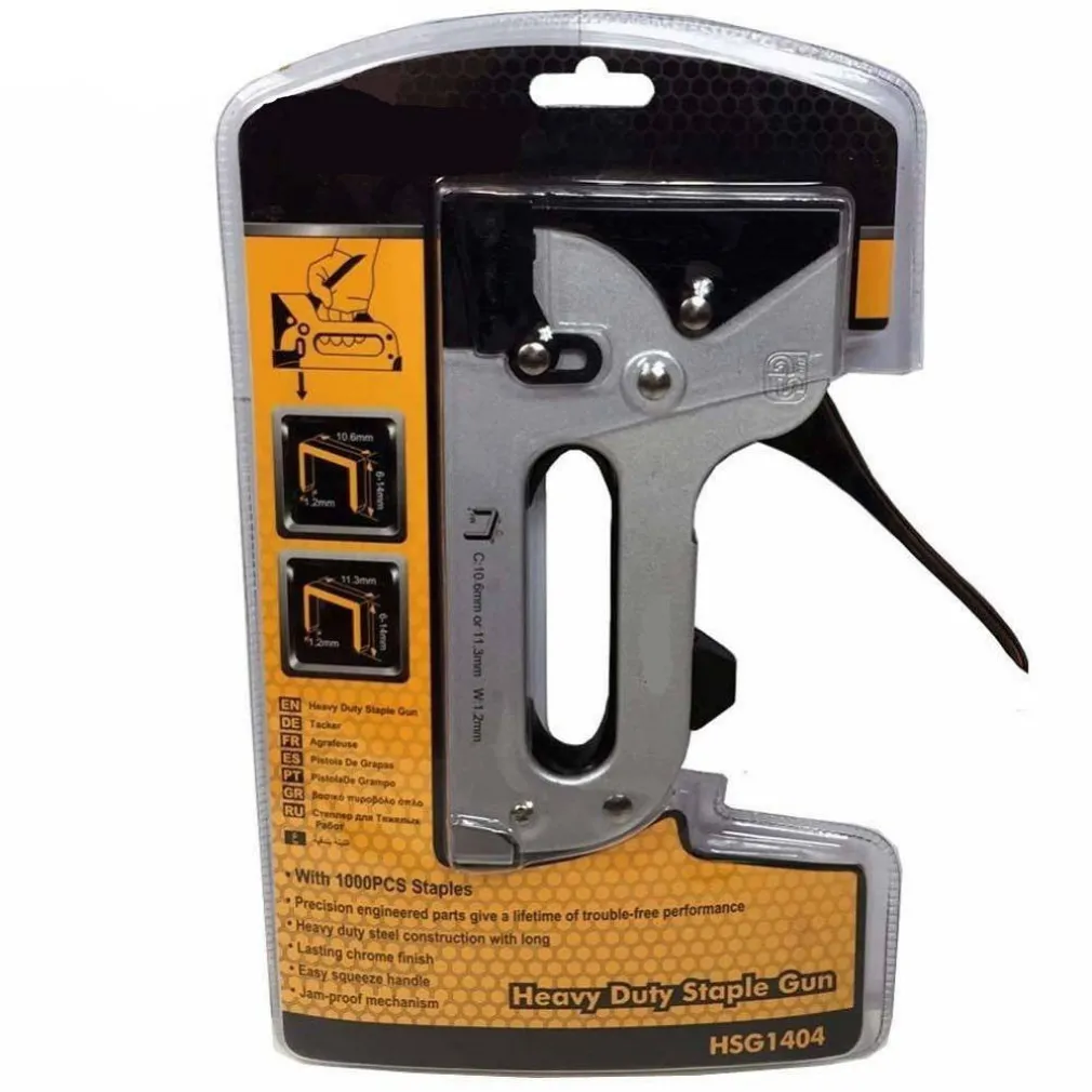 PISTOLA GRAFFATRICE IN METALLO PER PUNTE 11,3 MM 1000 GRAFFETTE INCLUSE