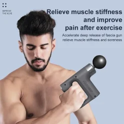 PISTOLA MASSAGGIANTE PROFESSIONALE 4 TESTINE 5 VELOCITÀ FASCIAL GUN RICARICABILE