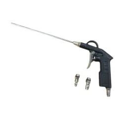 PISTOLA PER COMPRESSORE SOFFIAGGIO ARIA CON ACCESSORI BECCUCCIO LUNGO 200MM
