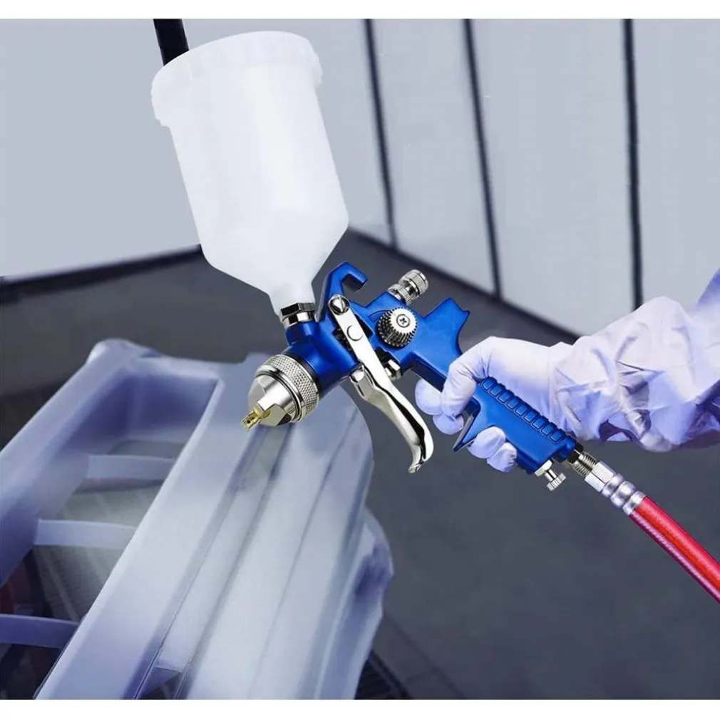 PISTOLA PER VERNICIARE A SPRUZZO HVLP AEROGRAFO CON UGELLO DA 1,4MM COPPA 600CC
