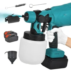 PISTOLA PER VERNICIARE A BATTERIA 2800W 3 MODALITÀ SPRUZZO UGELLO RUOTABILE A 360° MANUALE