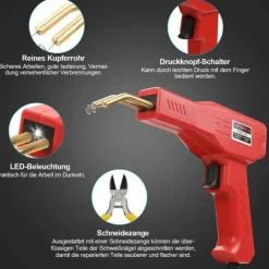 PISTOLA SALDATORE SALDATRICE PER PLASTICHE AUTO PARAURTI 50W CON KIT RIPARAZIONE