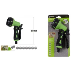 PISTOLA SPRUZZO A 7 GETTI IRRIGAZIONE TUBO POMPA ACQUA GIARDINO REGOLABILE 90010