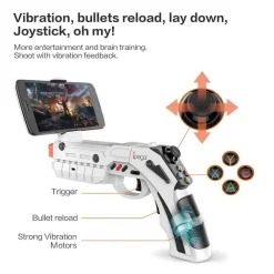 PISTOLA WIRELESS BLUETOOTH GAME GUN AR GAMEPAD IOS ANDROID IPEGA PG-9082 CONTROL