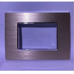 PLACCA LUXURY 3 4 6M IN METALLO SATINATO ORO COMPATIBILE CON BTICINO AXOLUTE