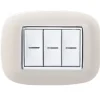 PLACCA OVAL 3 4 6 MODULI COLORE SABBIA COMPATIBILE CON BTICINO AXOLUTE