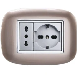 PLACCA OVAL 3 4 6 MODULI COLORE BRONZO COMPATIBILE CON BTICINO AXOLUTE