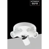 PLAFONIERA 3 DIFFUSORI ORIENTABILE SOFFITTO PARETE TONDA GU10 BIANCO NERO TH8804