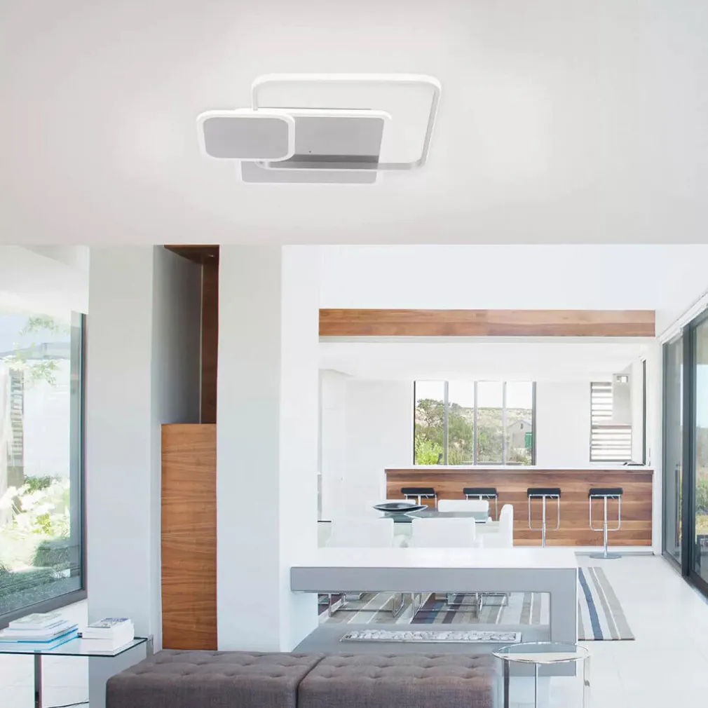 PLAFONIERA A 3 QUADRATI A LED A TRIPLA COLORAZIONE DI LUCE 48 W ULTRA MODERNO C31-3C