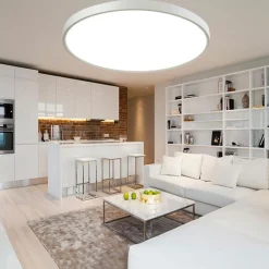 PLAFONIERA A LED SLIM 32W IP40 CON TECNOLOGIA CCT DA 6500K A 2700K CON SWITCH LV400-3C