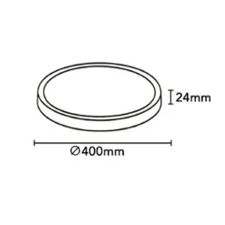 PLAFONIERA A LED SLIM 32W IP40 CON TECNOLOGIA CCT DA 6500K A 2700K CON SWITCH LV400-3C