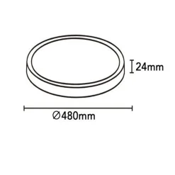 PLAFONIERA A LED SLIM 36W IP40 CON TECNOLOGIA CCT DA 6500K A 2700K CON SWITCH LV480-3C