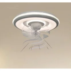 PLAFONIERA A VENTOLA LUCE 3200K-6500K LAMPADA TONDA DA SOFFITTO VENTILATORE 33214