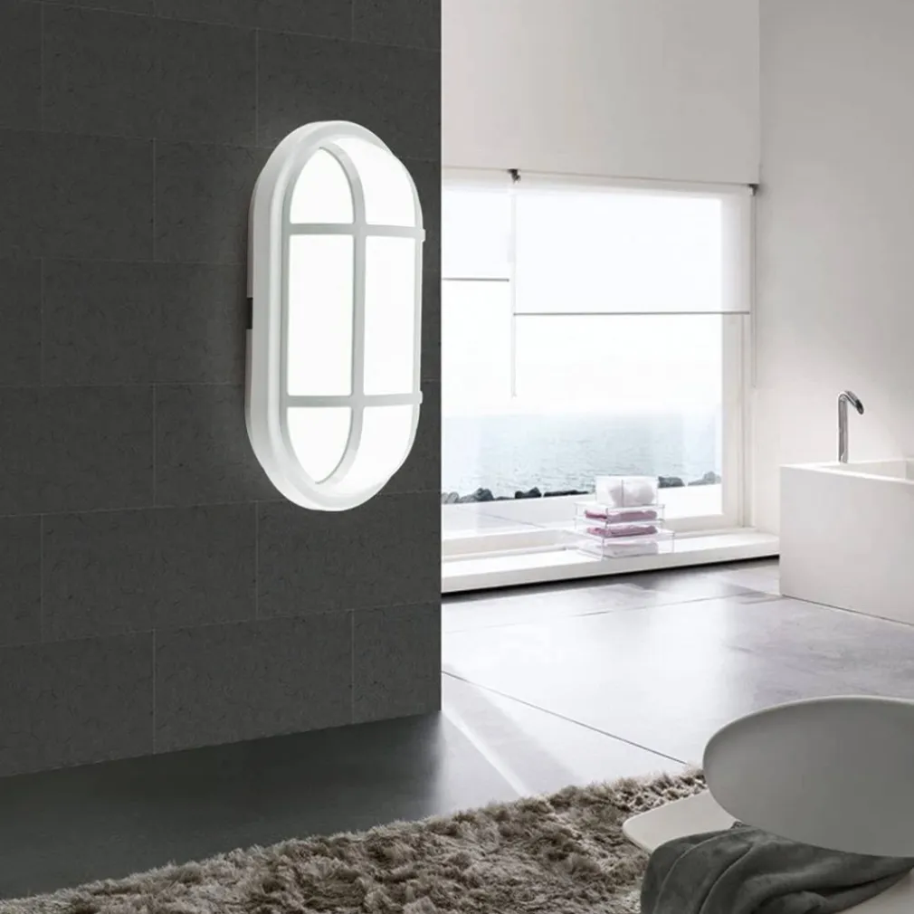 PLAFONIERA APPLIQUE A LED OVALE TARTARUGA LUCE BIANCA 6500K 20W PER ESTERNO IP65