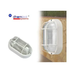 PLAFONIERA APPLIQUE OVALE GRIGLIA TARTARUGA BIANCA CAMPANA IN VETRO ATTACCO E27