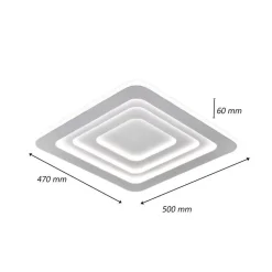 PLAFONIERA C46 EFFETTO QUADRATI MODERNA LED 64W LAMPADA SOFFITTO LUCE 3000K-6500K