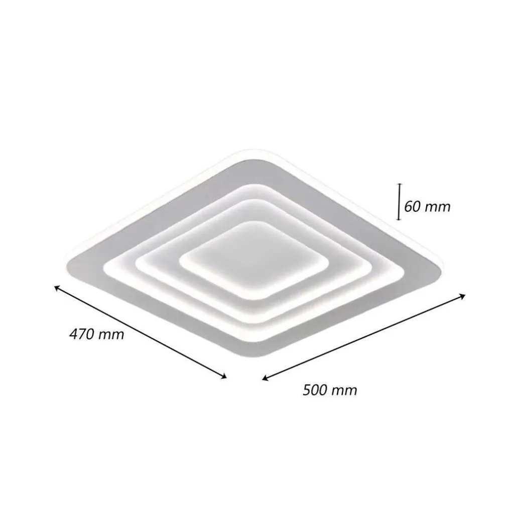 PLAFONIERA C46 EFFETTO QUADRATI MODERNA LED 64W LAMPADA SOFFITTO LUCE 3000K-6500K