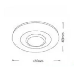 PLAFONIERA CON ALTOPARLANTE BT RGB TRASPARENTE TELECOMANDO DIMMERABILE C44-RGB-T