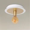 PLAFONIERA DA SOFFITTO IN METALLO ORO BIANCO CON LUCE LAMPADA ATTACCO E27 32651