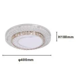 PLAFONIERA DA SOFFITTO 45W Ø40CM LED A STRATI CRISTALLI RAGNATELA LUCE FREDDA 12190