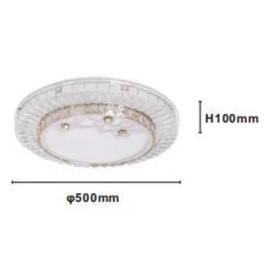 PLAFONIERA DA SOFFITTO 65W Ø50CM LED DESIGN A STRATI CRISTALLI FIORI LUCE FREDDA 08220