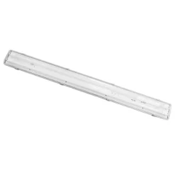 PLAFONIERA DOPPIA PER TUBI LED T8 IN PLASTICA DA 150CM TRASPARENTE IMPERMEABILE