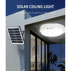 PLAFONIERA FARO LED PANNELLO SOLARE 400 W CON SENSORE CREPUSCOLARE IP65 ESTERNO