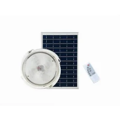 PLAFONIERA FARO LED PANNELLO SOLARE 200 W CON SENSORE CREPUSCOLARE IP65 ESTERNO