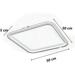 PLAFONIERA LAMPADA DA SOFFITTO QUADRATA 50W 4000LM CON BORDO TECNOLOGIA CCT IP20 C12-3C