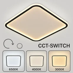 PLAFONIERA LAMPADA DA SOFFITTO QUADRATA 50W 4000LM CON BORDO TECNOLOGIA CCT IP20 C12-3C