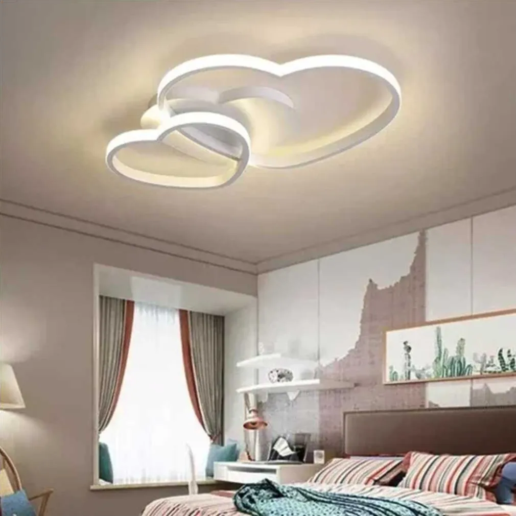PLAFONIERA LAMPADA LED DESIGN DOPPIO CUORE BIANCO 25W 3 COLORI DI LUCE CCT PN-05B3C