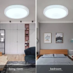 PLAFONIERA LAMPADARIO DA SOFFITTO LUCE LED 3 TONALITÀ DI LUCE DIMMERABILE C24-3C