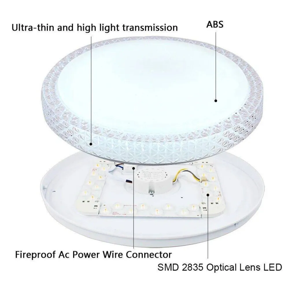 PLAFONIERA LAMPADARIO DA SOFFITTO LUCE LED 3 TONALITÀ DI LUCE DIMMERABILE C24-3C