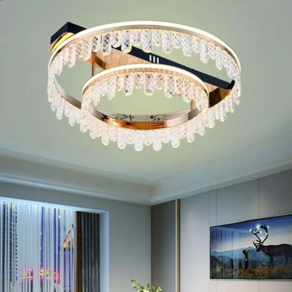 PLAFONIERA LAMPADARIO DA SOFFITTO LED DORATA 72 W 3 COLORAZIONI DI LUCE PN-30-3C