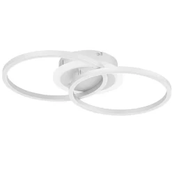 PLAFONIERA LAMPADARIO LED SMD A SOFFITTO DESIGN AD ANELLI 42 WATT 3IN1 CCT C35-3C