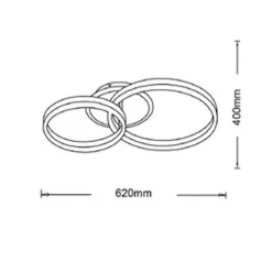 PLAFONIERA LAMPADARIO LED SMD A SOFFITTO DESIGN AD ANELLI 42 WATT 3IN1 CCT C35-3C