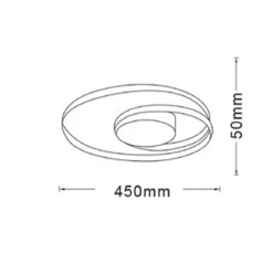PLAFONIERA LAMPADARIO LED SMD SOFFITTO DESIGN AD ANELLI 32W 3IN1 CCT 3000K-6500K PN-20B3C