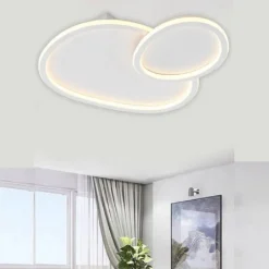 PLAFONIERA LED 2 OVALI A TRIPLA COLORAZIONE LUCE 45 W LAMPADA SOFFITTO PN-25-3C