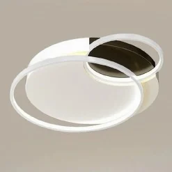 PLAFONIERA LED 30 W 3 CERCHI BIANCO NERO LAMPADARIO SOFFITTO LUCE NATURALE 70791