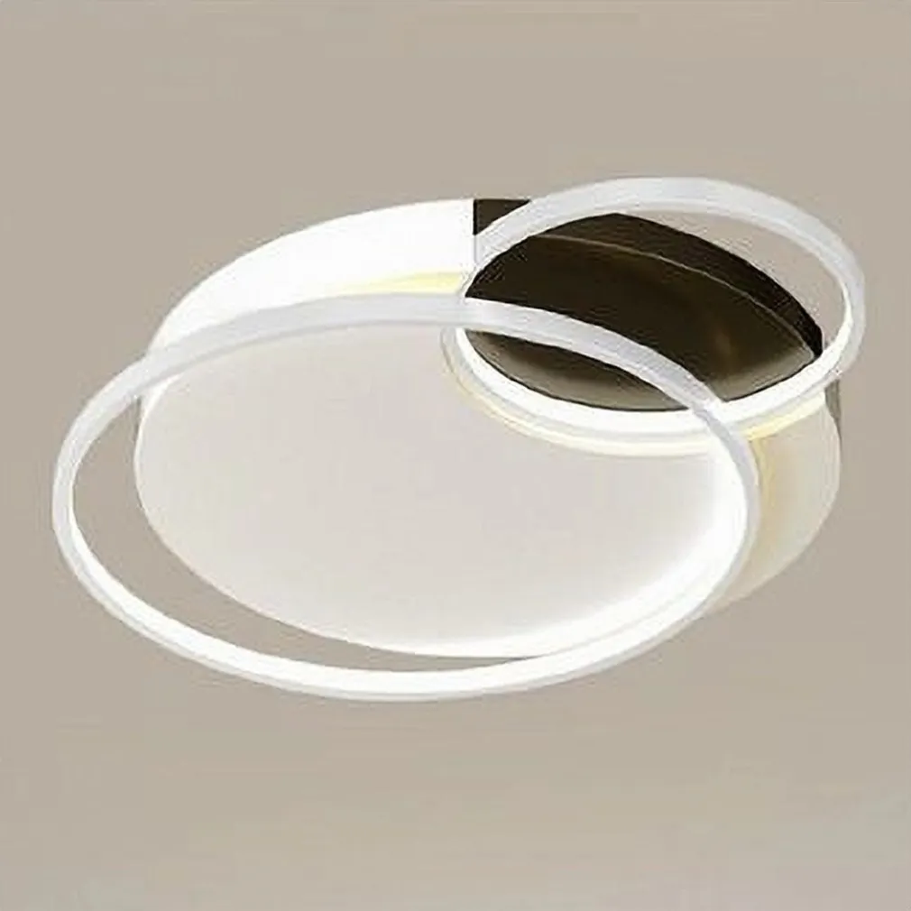 PLAFONIERA LED 30 W 3 CERCHI BIANCO NERO LAMPADARIO SOFFITTO LUCE NATURALE 70791