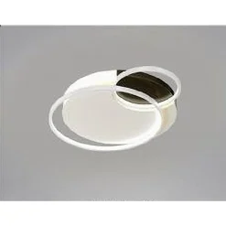 PLAFONIERA LED 30 W 3 CERCHI BIANCO NERO LAMPADARIO SOFFITTO LUCE NATURALE 70791