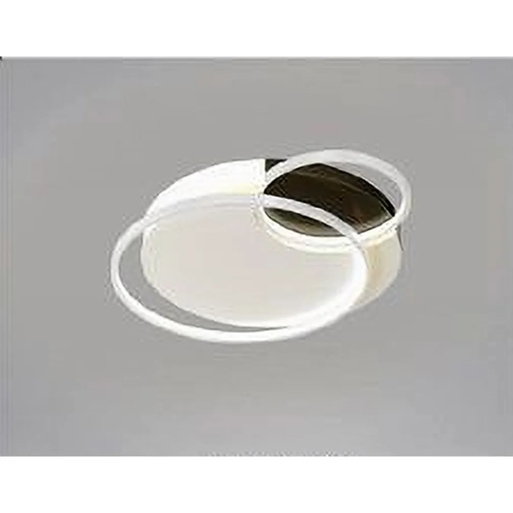 PLAFONIERA LED 30 W 3 CERCHI BIANCO NERO LAMPADARIO SOFFITTO LUCE NATURALE 70791