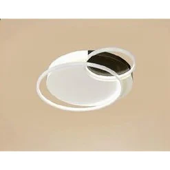 PLAFONIERA LED 30 W 3 CERCHI BIANCO NERO LAMPADARIO A SOFFITTO LUCE FREDDA 70807