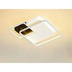 PLAFONIERA LED 35 W 3 QUADRATI BIANCO NERO LAMPADARIO SOFFITTO LUCE FREDDA 70821