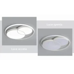 PLAFONIERA LED 36 W CERCHIO BIANCO MODERNO DA SOFFITTO TONDA LUCE NATURALE 71431