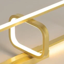 PLAFONIERA LED 32 W RETTANGOLARE ORO DESIGN MODERNO LAMPADARIO A SOFFITTO 50224