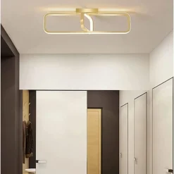 PLAFONIERA LED 32 W RETTANGOLARE ORO DESIGN MODERNO LAMPADARIO A SOFFITTO 50224