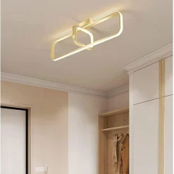 PLAFONIERA LED 32 W RETTANGOLARE ORO DESIGN MODERNO LAMPADARIO A SOFFITTO 50224