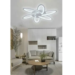 PLAFONIERA LED 59 WATT LAMPADA MODERNA BIANCA A LUCE FREDDA CALDA NATURALE C15